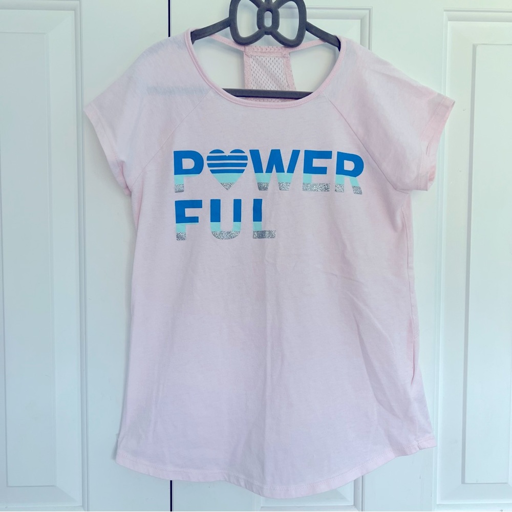 Ideology Girls Positive Graphic T-Shirt in Pink, size XL